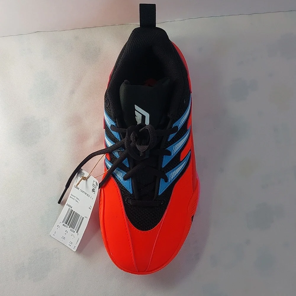 adidas Dame Sertified 3J Youth Orange and Black basketball‎ Shoes Size 5
